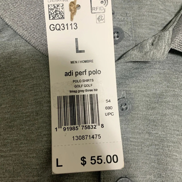 Men’s Adidas Performance Primegreen Polo Golf Shirt Size Large NEW WITH TAGS - Picture 9 of 9